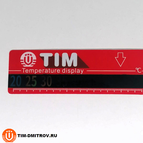 Термометр-полоска на коллекторах подачи (красный), TIM, M323-1