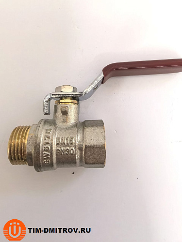 Кран шаровой облегчённый с никелированным покрытием 1/2" г/ш арт.BV203-2N
