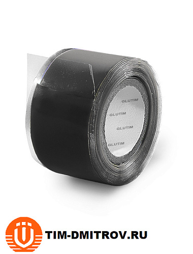 Монтажная силиконовая лента черная GLUTIM 25мм*0.5мм*3м MB06-2505B