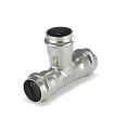 Трехраструбный пресс-тройник из нержавеющей стали 22*18*22mm ZTI.531.221822