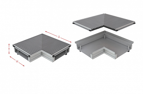Уголок соединительный Askon для внутрипольного конвектора УВП 80/170/200