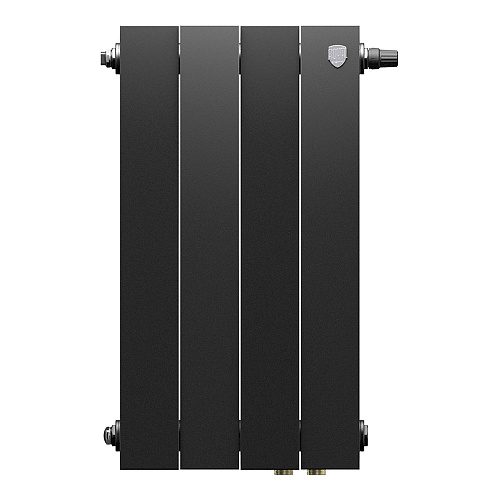 Радиатор биметаллический Royal Thermo PianoForte 500 Чёрный VR80 - 4 секц.