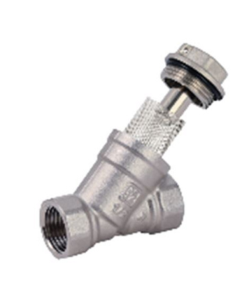 Фильтр косой  с магнитом  ВР-ВР 300 мкм, (никелированный) 1/2", арт.ZSf.304.M.0204N