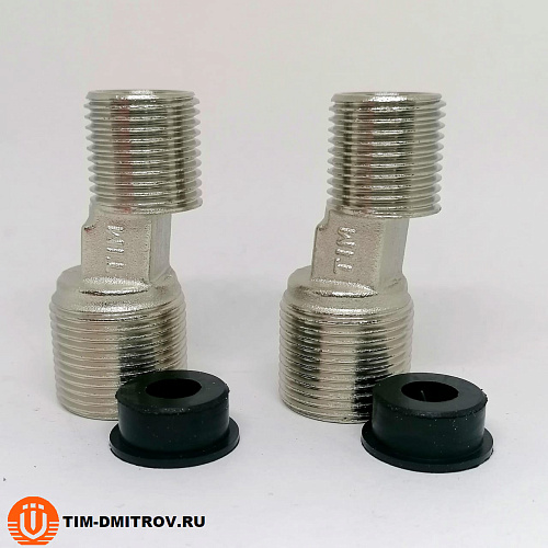 Эксцентрик никелированный 3/4&quot;*1/2&quot; ш-ш TIM для подключения смесителя, в блистере TIM SLM023N