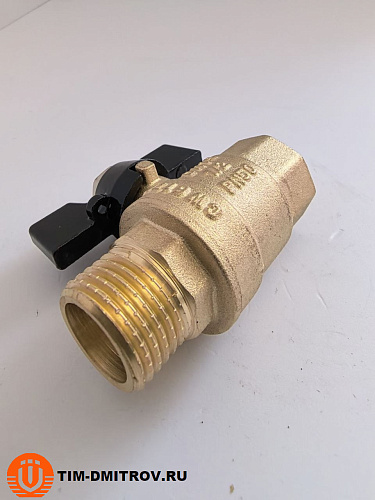 Кран шаровой TIM, 1/2", Г/Ш, бабочка, полный проход,DE1215