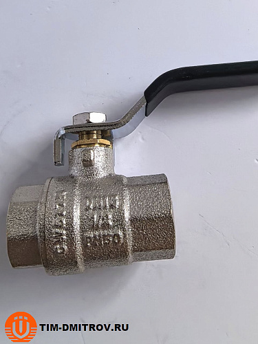 Кран шаровой никелированный 3/4" г-г рычаг TIM DE1205X