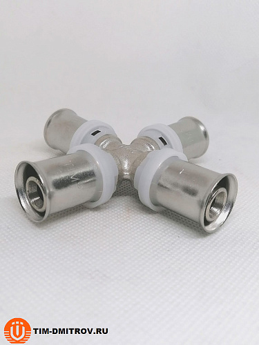 Пресс-фитинг – крестовина.никелированный  16*16*16*16, арт.F-X16161616N