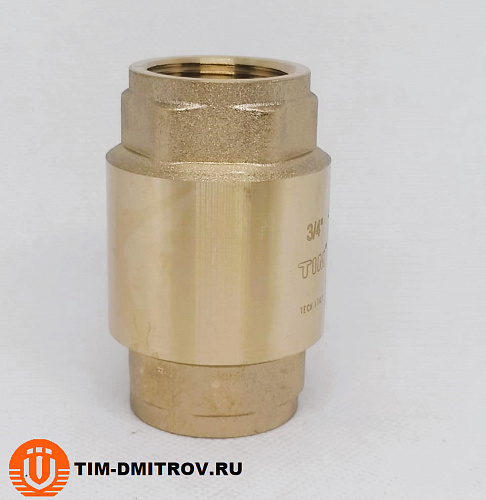 Обратный клапан с металлическим штоком TIM, 3/4&quot; гайка - гайка,JH-1011
