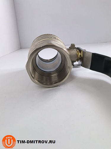Кран шаровой никелированный 11/4" г-г рычаг TIM DE1210X