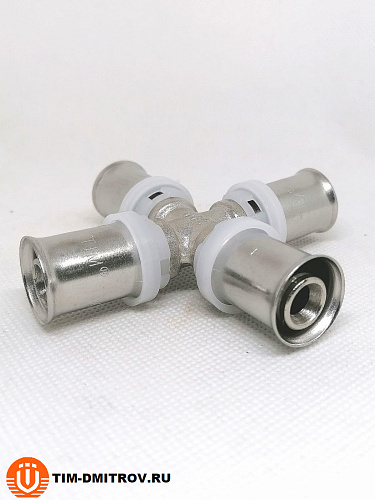 Пресс-фитинг – крестовина.никелированный  16*16*16*16, арт.F-X16161616N