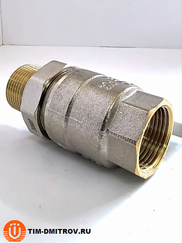 Кран шаровой с американкой усиленный латунный 3/4" г-ш бабочка TIM DE1232N