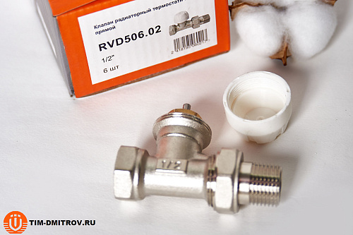 Клапан радиаторный термостатический прямой 1/2&quot; TIM RVD506.02