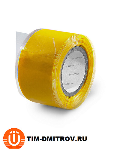 Монтажная силиконовая лента желтая GLUTIM 25мм*0.5мм*3м MB06-2505Y