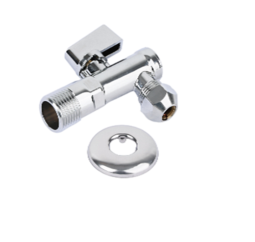 Кран угловой с цангой и отражателем,хромированный 1/2*10мм BL5863.01