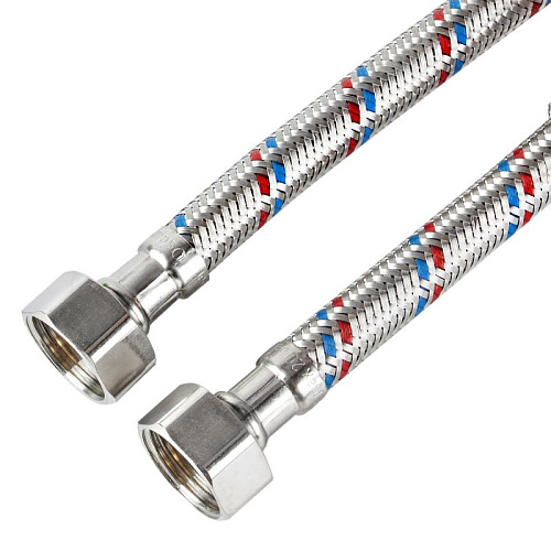 Гибкая подводка для воды в оплетке с ПВХ покрытием 1/2" г/г C66-6, 60 см