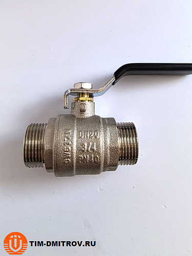 Кран шаровой никелированный 3/4" ш-ш рычаг TIM DE1206X
