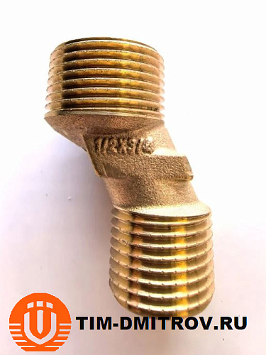Эксцентрик латунный TIM 1/2" х 3/4", резьба наруж./наруж.,SLM023