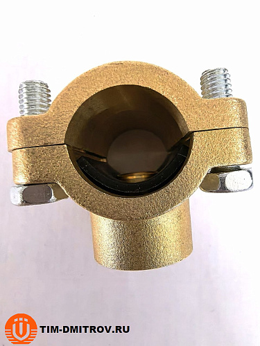 Врезка в трубу (водоотвод) латунная TIM 1/2" х 1/2" х 1/2",арт.ST222