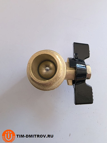 Кран шаровой TIM, 1/2", Г/Ш, бабочка, полный проход,DE1215