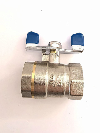 Кран шаровой эконом класса 3/4" г-г бабочка TIМ V03FF-1