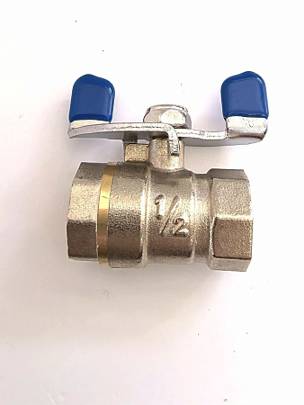 Кран шаровой эконом класса 1/2" г-г бабочка TIМ V02FF-1