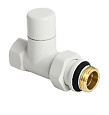 Запорный радиаторный клапан , 1/2" ВР-НР, прямой,матовый белый, арт.ZSv.214.02W