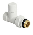 Запорный радиаторный клапан , 1/2" ВР-НР, прямой,матовый белый, арт.ZSv.214.02W