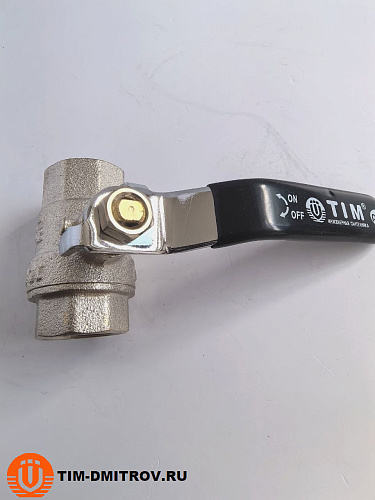 Кран шаровой никелированный 3/4" г-г рычаг TIM DE1205X