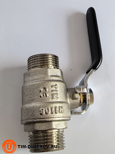 Кран шаровой никелированный 3/4" ш-ш рычаг TIM DE1206X