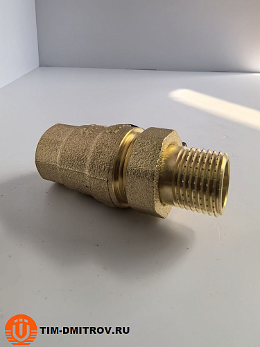 Кран шаровой с американкой бабочка, полный проход TIM, 1/2", Г/Ш DE1231
