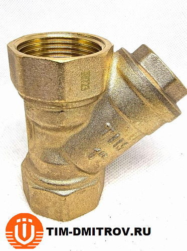 Фильтр косой TIM с сеткой 400 мкм, 1" внутренняя - внутренняя,BL5802