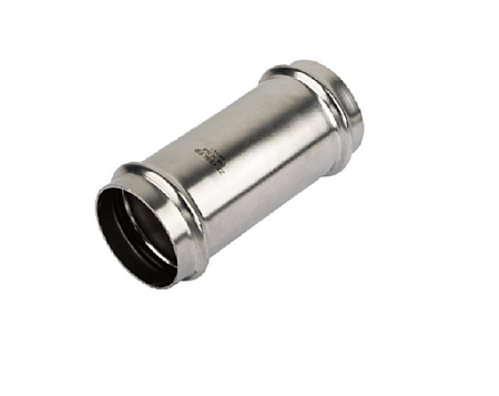 Пресс-муфта двухраструбная надвижная из нержавеющей стали 18*18 ZTI.504.001818