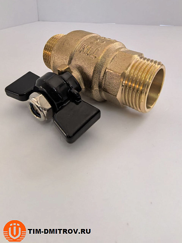 Кран шаровой TIM, 3/4", Ш/Ш, бабочка, полный проход,DE1220