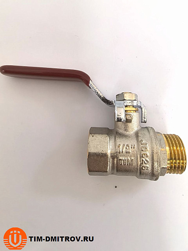Кран шаровой облегчённый с никелированным покрытием 1/2" г/ш арт.BV203-2N