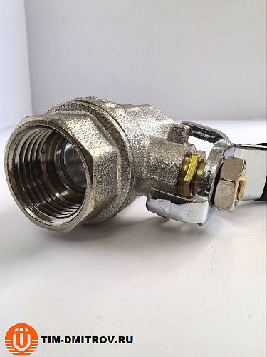 Кран шаровой никелированный 3/4" г-г рычаг TIM DE1205X