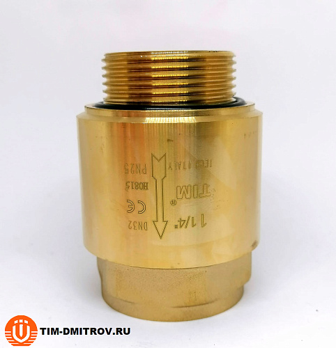 Обратный клапан с латунным штоком, 11/4&quot;г/ш (усиленный) для скважинного насоса JH-1013A