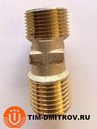 Эксцентрик латунный TIM 1/2" х 3/4", резьба наруж./наруж.,SLM023