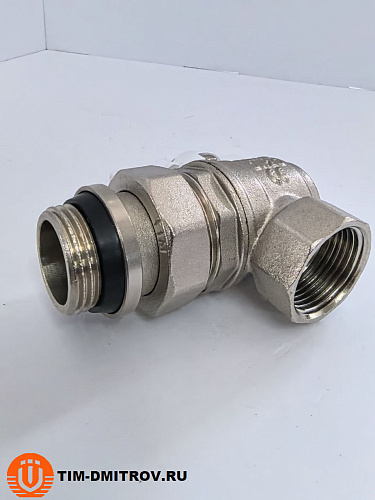 Кран шаровой  угловой с полусгоном и дополнительным уплотнением 3/4" DE2236N