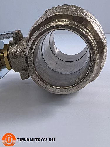 Кран шаровой никелированный 3/4" ш-ш рычаг TIM DE1206X