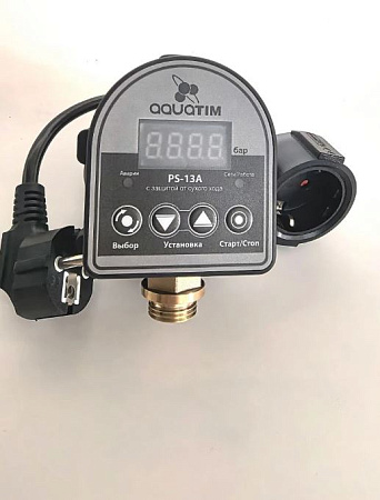 Реле давления электронное (0.2-9.9 бар, 1/2" НР), AQUATIM, арт.PS-13A