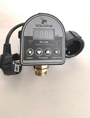 Реле давления электронное (0.2-9.9 бар, 1/2" НР), AQUATIM, арт.PS-13A
