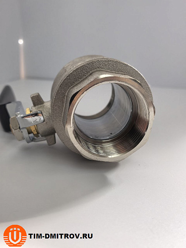Кран шаровой никелированный 11/2" г-г рычаг TIM DE1212X