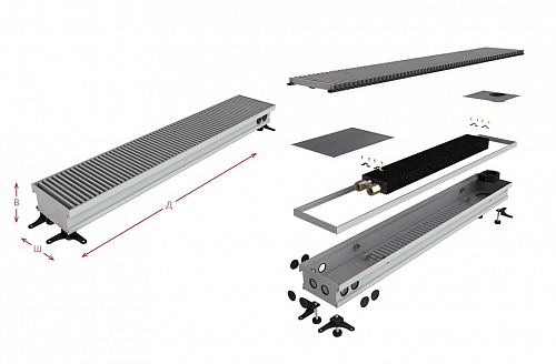 Конвектор внутрипольный Askon (без вентилятора) КВП 65/170/2900