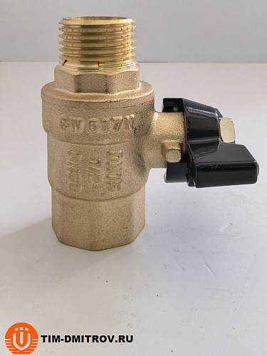 Кран шаровой TIM, 1/2", Г/Ш, бабочка, полный проход,DE1215