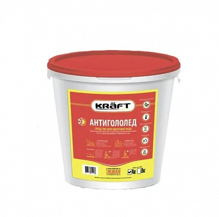 Антигололед KRAFT 4 кг (ведро)