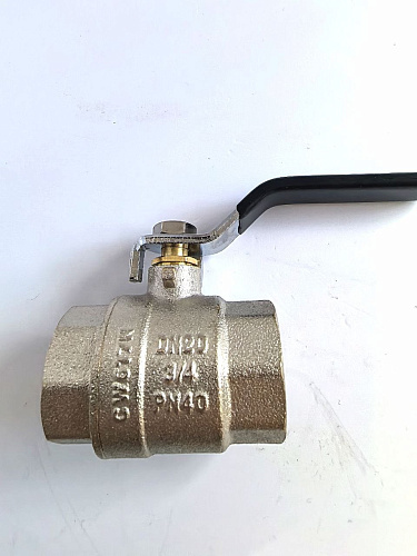 Кран шаровой никелированный 3/4" г-г рычаг TIM DE1205X