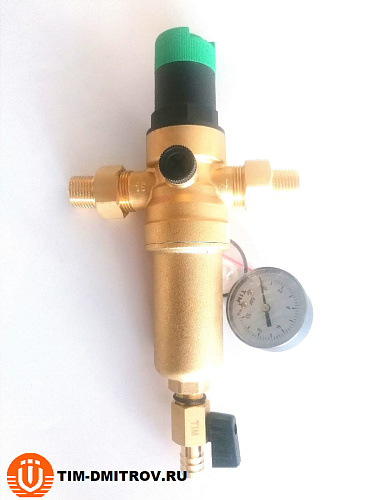 Фильтр промывной с редуктором и манометром TIM JH-1007 - 1/2&quot;