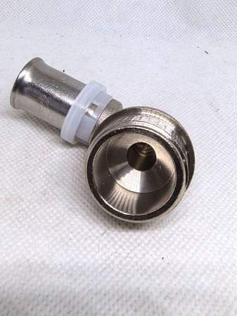 Пресс-фитинг. Уголок никелированный  16*3/4" ш, арт.F-L1603MN