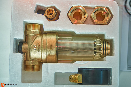 Фильтр промывной с манометром JH-1002