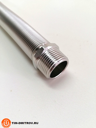 Подводка редукционная из нерж. стали сильфонного типа 1" г/ш (500-1000мм) C-H500-044MF